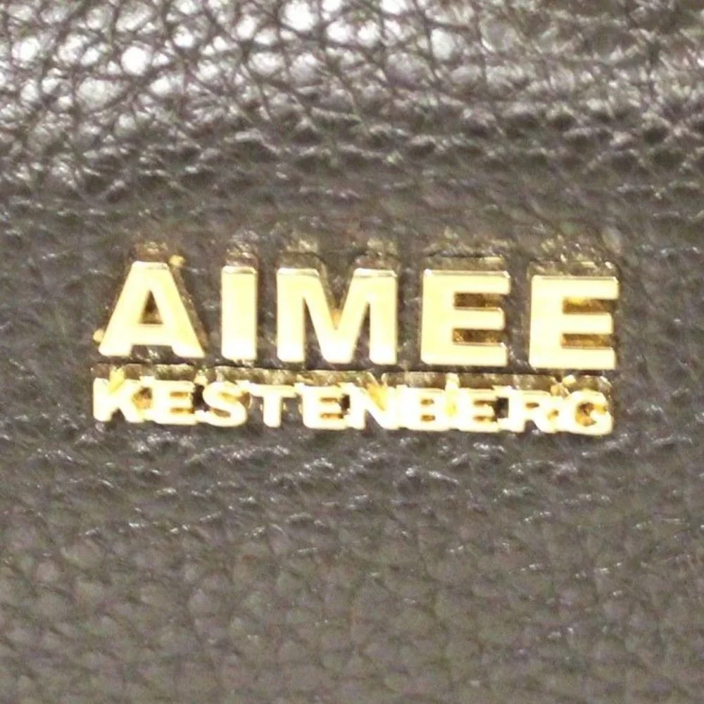 AIMEE KESTENBERG New 5th Avenue TOTE Shoulder Handbag Purse Leather BLACK 🎉HP